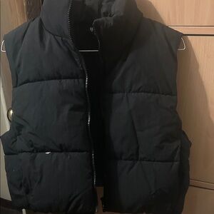 Divided Charcoal Puffer Vest